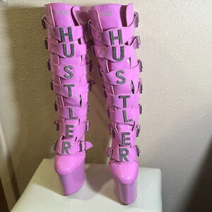 Pink boots size 8